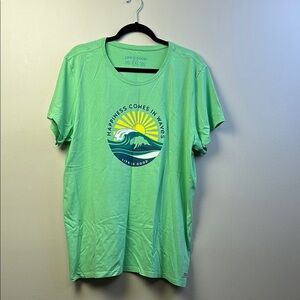 Life Is Good Seafoam Green Wave T-Shirt